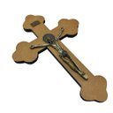 Ver imagem 3 de Crucifixo Cruz de Parede Medalha de São Bento Madeira Mdf 25 Cm