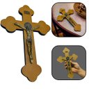 Ver imagem 1 de Crucifixo Cruz de Parede Medalha de São Bento Madeira Mdf 25 Cm