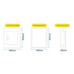 Quadro de Distribuição Andaluz 44 Din Embutir Barramento Trifásico 225a - 3
