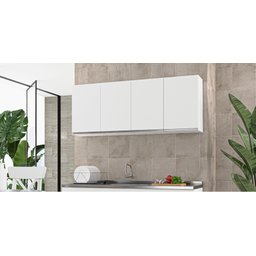 Armário Aéreo 4 Portas Nathan 160cm Branco - 2