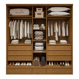 Guarda Roupa Casal 5 Portas com 9 Gavetas 100% MDF Urbano - 4