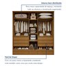 Guarda Roupa Casal 5 Portas com 9 Gavetas 100% MDF Urbano - 11
