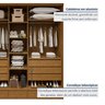 Guarda Roupa Casal 5 Portas com 9 Gavetas 100% MDF Urbano - 12