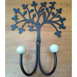 Cabide com dois ganchos super pratico e resistente de arvore artesanato rústico de ferro oferta hoje - 4