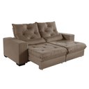 Ver imagem 2 de Sofá Retrátil e Reclinável 1,80m Suede Isis