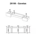 Ver imagem 5 de Escrivaninha Para Escritorio 26106 Linha Trend Hanover Off W