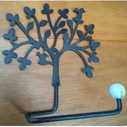Cabide rústico de ferro com um gancho decoração arvore pintura eletrostática que não enferruja - 5