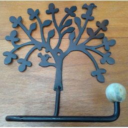 Cabide rústico de ferro com um gancho decoração arvore pintura eletrostática que não enferruja - 4