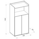 Ver imagem 5 de Armário Alto Escritório 2 Portas Marrom Preto Studio Caemmun