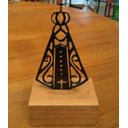 Ver imagem 1 de Enfeite religioso pedestal de Nossa Senhora para salas quartos escritórios lojas artesanato rústico