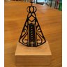 Enfeite religioso pedestal de Nossa Senhora para salas quartos escritórios lojas artesanato rústico - 1