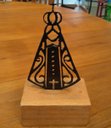 Ver imagem 1 de Enfeite religioso pedestal de Nossa Senhora para salas quartos escritórios lojas artesanato rústico