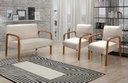 Ver imagem 2 de Conjunto Anita 2+1+1 Lugares Cor:Linho Bege 140