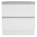 Ver imagem 5 de Balcão Glamy 80 cm 2 Gavetas Branco Madesa