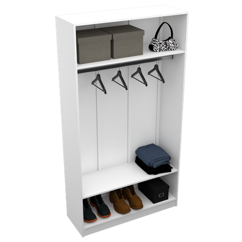 MODULO CLOSET CABIDEIRO + MALEIRO M53.2021.B 100% MDF MUNDI MOVEIS