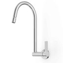 Ver imagem 3 de Torneira para Cozinha de Parede com Bica Móvel e Arejador Articulado Lix Cromado Celite Cód. B5009f7