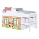 Ver imagem 1 de Cama Infantil com Cortinas para Colchão 188x88cm Multimóveis CR40070 Branca