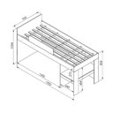 Ver imagem 4 de Cama Infantil com Cortinas para Colchão 188x88cm Multimóveis CR40070 Branca