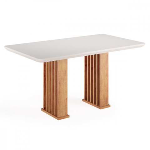 Mesa de Jantar Munique 160x90 Mel Blonde Off White Viero