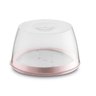 Kit Queijeira Acrílica + Manteigueira Transparente Rosa Uz com Nf - 5