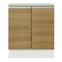 Ver imagem 3 de Balcão de Cozinha Madesa Glamy 70cm 2 Portas Branco Rustic