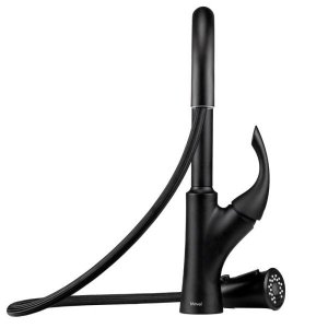 Misturador G Extensível Preto Fosco Nias Com Kit Filtro
