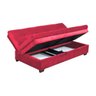 Sofá Cama Casal com Baú Filó - Vermelho - 5
