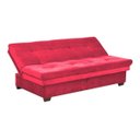 Ver imagem 2 de Sofá Cama Casal com Baú Filó - Vermelho
