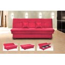 Ver imagem 3 de Sofá Cama Casal com Baú Filó - Vermelho