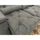 Ver imagem 4 de Sofá Retrátil e Reclinável 2,70m em Tecido Veludão C/pillow Nos Braços Athenas:cinza/270cm