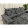 Sofá Retrátil e Reclinável 2,70m em Tecido Veludão C/pillow Nos Braços Athenas:cinza/270cm - 5