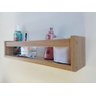 prateleira para livro infantil estante organizador de brinquedos de parede mdf madeira 2un 55cm - 5