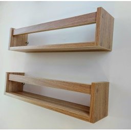 prateleira para livro infantil estante organizador de brinquedos de parede mdf madeira 2un 55cm - 3