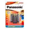 Pilha Alcalina Aaa Palito Panasonic 06 Unidades Lr03xab-6b192 - 1