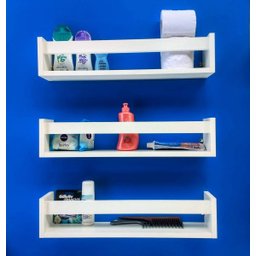 Kit 3 Prateleiras Para Livros e Revistas Estante Organizadora de Brinquedos Nicho Revisteiro Mdf 55  - 3
