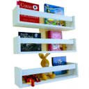 Ver imagem 1 de Kit 3 Prateleiras para Livros e Revistas Estante Organizadora de Brinquedos Nicho Revisteiro MDF 55