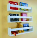 Ver imagem 3 de Kit 3 Prateleiras para Livros e Revistas Estante Organizadora de Brinquedos Nicho Revisteiro MDF 55