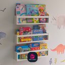 Ver imagem 7 de Kit 3 Prateleiras para Livros e Revistas Estante Organizadora de Brinquedos Nicho Revisteiro MDF 55