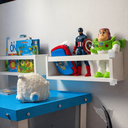 Ver imagem 4 de Kit 2 Prateleiras Organizadoras de Livros de Criança Nicho Revisteiro de Parede Infantil 40cm