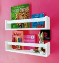 Ver imagem 1 de Kit 2 Prateleiras Organizadoras de Livros de Criança Nicho Revisteiro de Parede Infantil 40cm