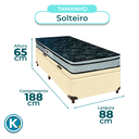 Ver imagem 3 de Cama + Bau Blindado e Colchão D28 Solteiro - Conforto Paropas