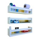 Ver imagem 5 de 3 Prateleira de Banheiro Lavabo Nicho Flutuante Branco Estante Organizadora Porta Shampu MDF 55 cm