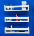 Ver imagem 6 de 3 Prateleira de Banheiro Lavabo Nicho Flutuante Branco Estante Organizadora Porta Shampu MDF 55 cm