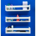 Ver imagem 4 de 3 Prateleira de Banheiro Lavabo Nicho Flutuante branco Estante Organizadora Porta Shampu Mdf 55 cm
