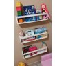 Nicho de Parede Porta Livro Pelúcia Bonecos para Quarto de Bebê Estante Livreiro Infantil 3Pçs 55cm - 6