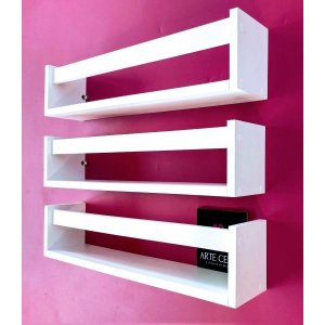 Nicho de Parede Porta Livro Pelúcia Bonecos para Quarto de Bebê Estante Livreiro Infantil 3Pçs 55cm