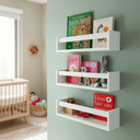 Ver imagem 2 de Kit 3 Estantes de Livros de Criança Prateleira Revisteiro de Parede Infantil MDF 55cm