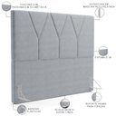 Ver imagem 3 de Cabeceira Cama Box Casal Queen 160cm Aura Suede W01 Cinza - Mpozenato