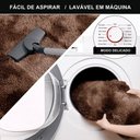 Ver imagem 4 de Tapete Sala Felpudo Peludo Mesclado Marrom 120 X 200 Cm