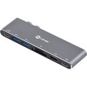 Ver imagem 2 de HUB USB Tipo C 7 em 2, 2 USB 3.0 + Leitor de Cartão SD TF + HDMI + Thunderbolt 3 + Power Delivery 10